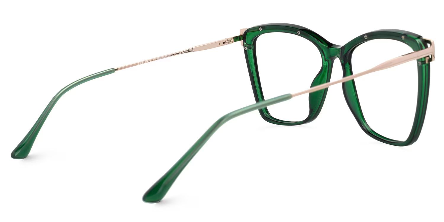 Krystle Square Green Thin Frames Glasses | ZEELOOL Canada3