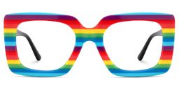 Dianna Rectangle Blue Red Glasses1