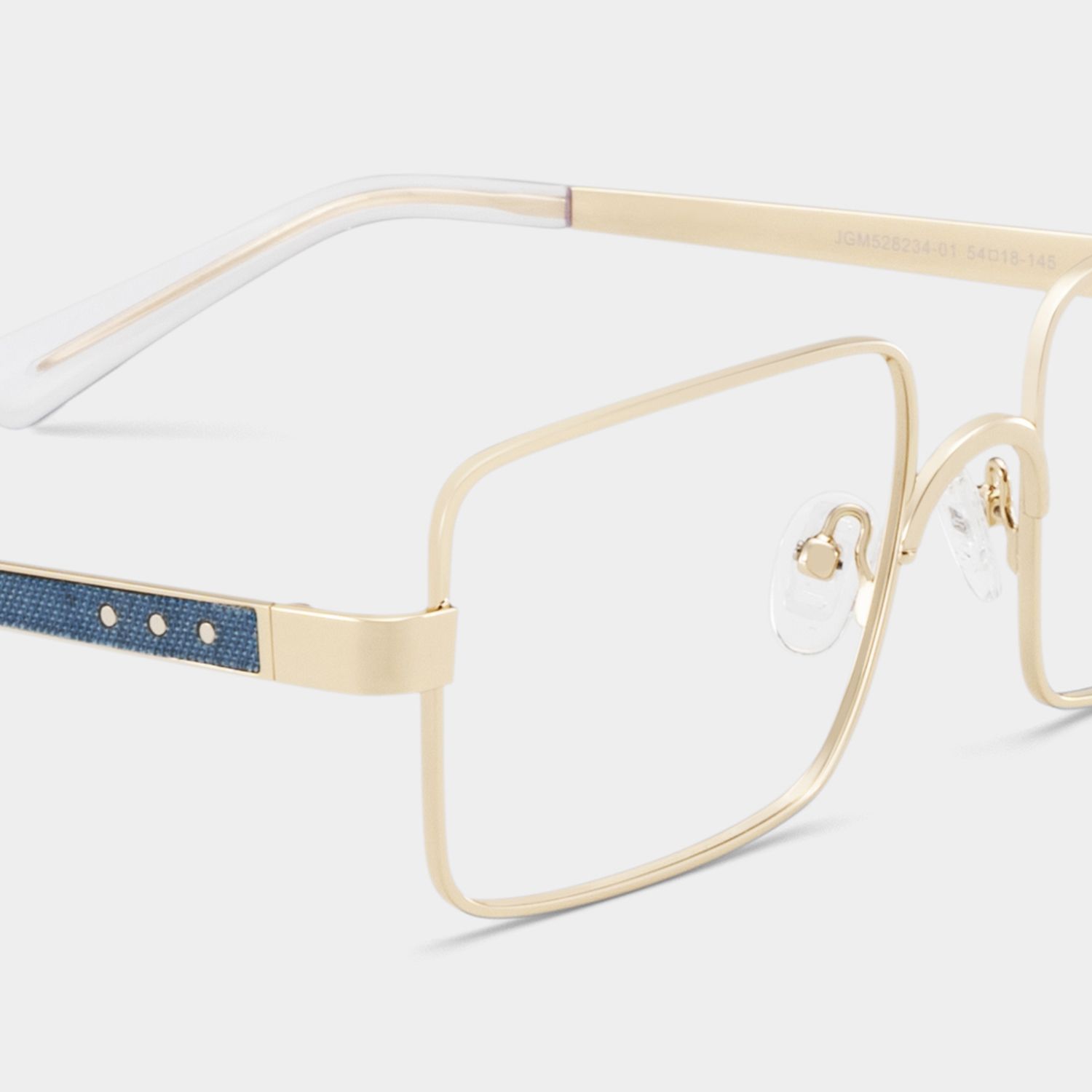 Gavin Eyeglasses in Rectangle Gold Frame | ZEELOOL Canada5