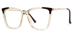 Roshavia Square Beige Glasses2
