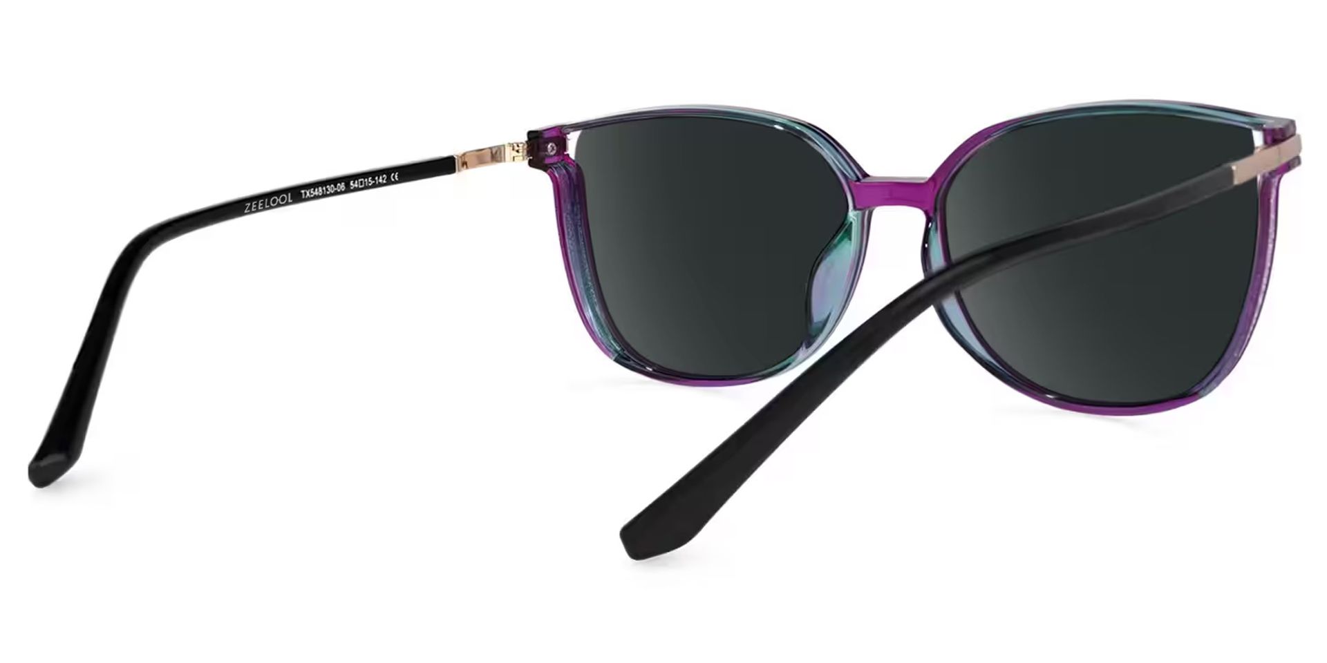 Rodz Square Purple Frame Sunglasses | Zeelool3