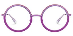 Vevay Round Purple Glasses0