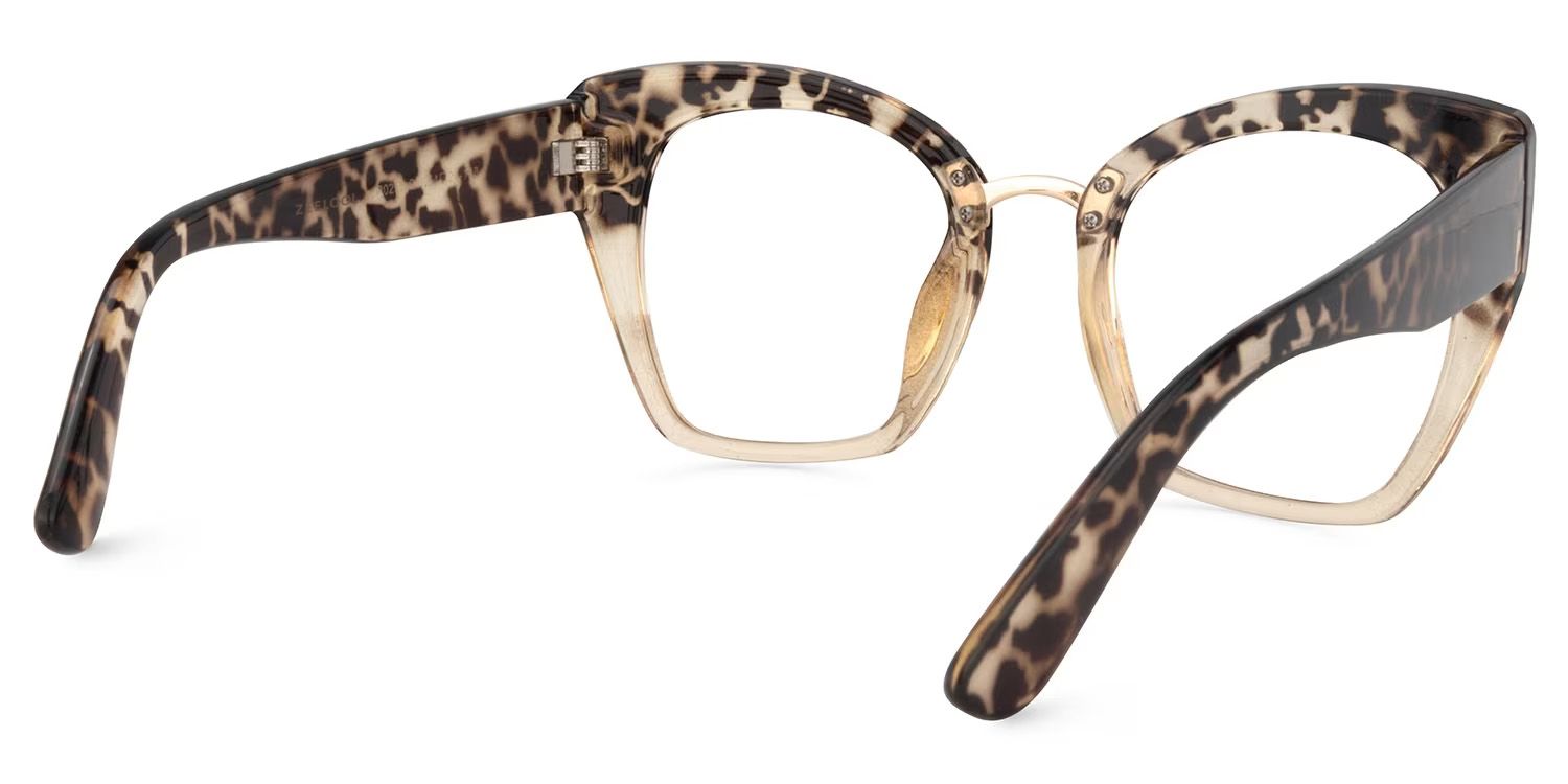 Denis Cat-eye Light Blonde Tortoise Frame Glasses4