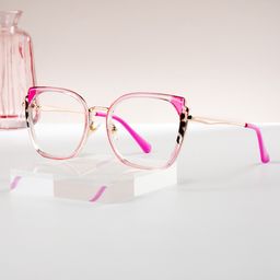 Murcia Pink Square Glasses0