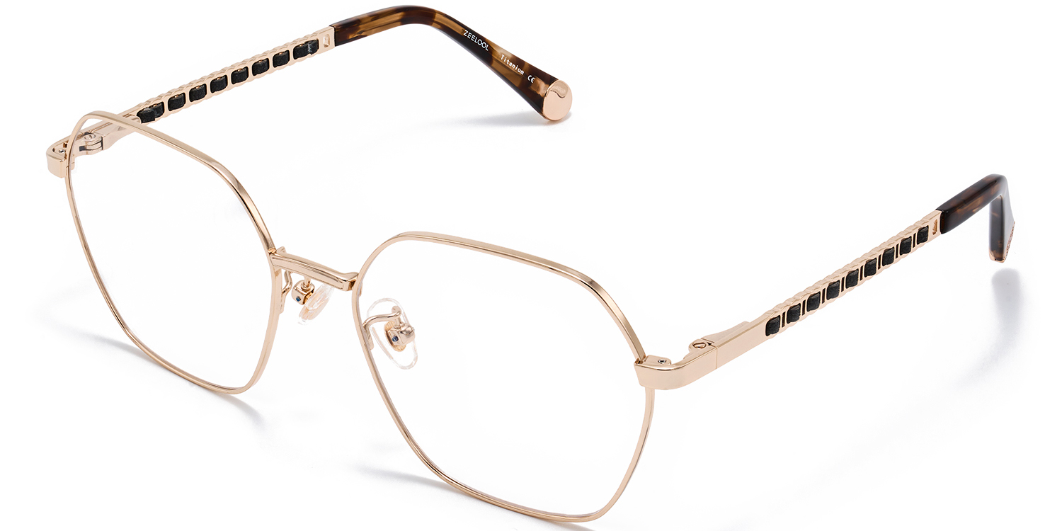Dunbar Geometric Gold Glasses2
