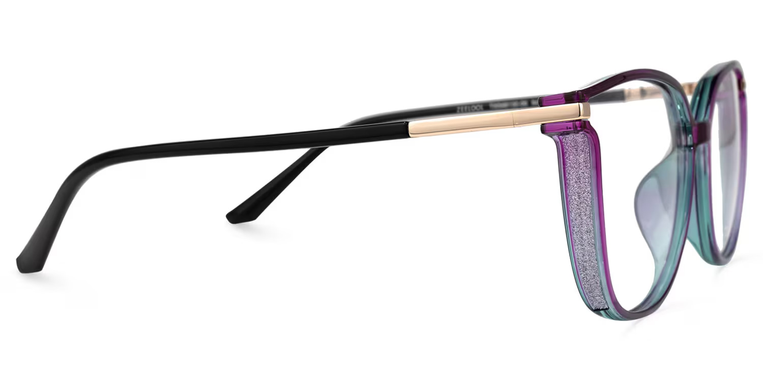 Rodz Square Purple Frame Glasses | ZEELOOL Canada3