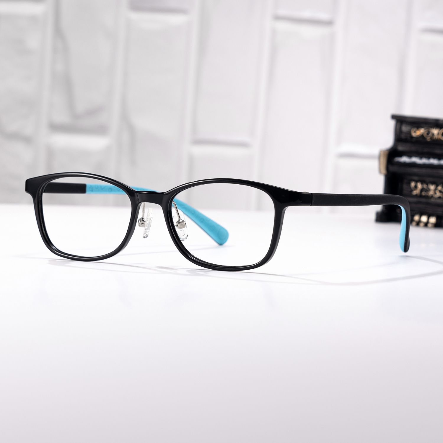 Kids Rectangle Rehse Glasses with Cute Style -Zeelool0