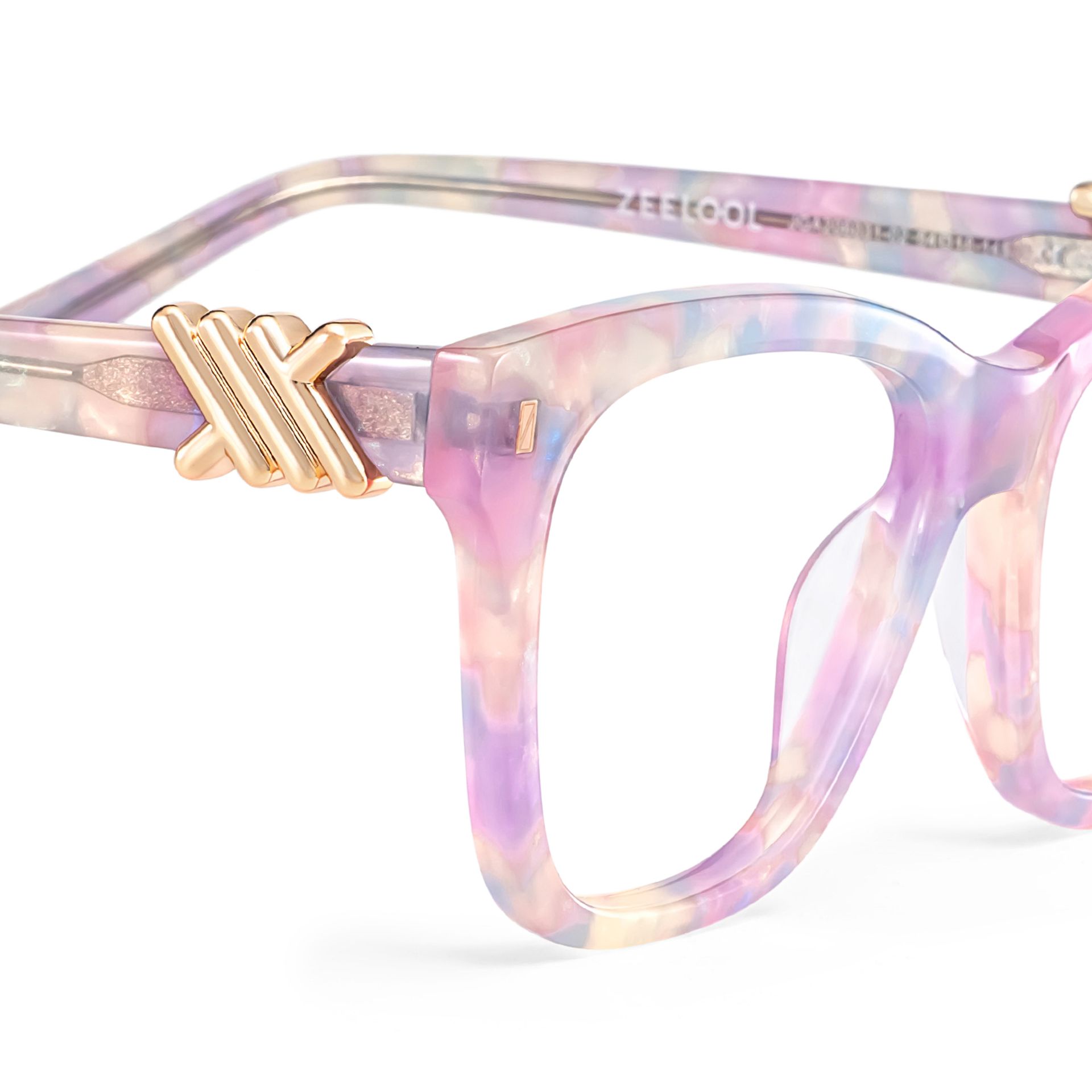 Square Purple Eyeglasses- Mae Acetate Frame Glasses4