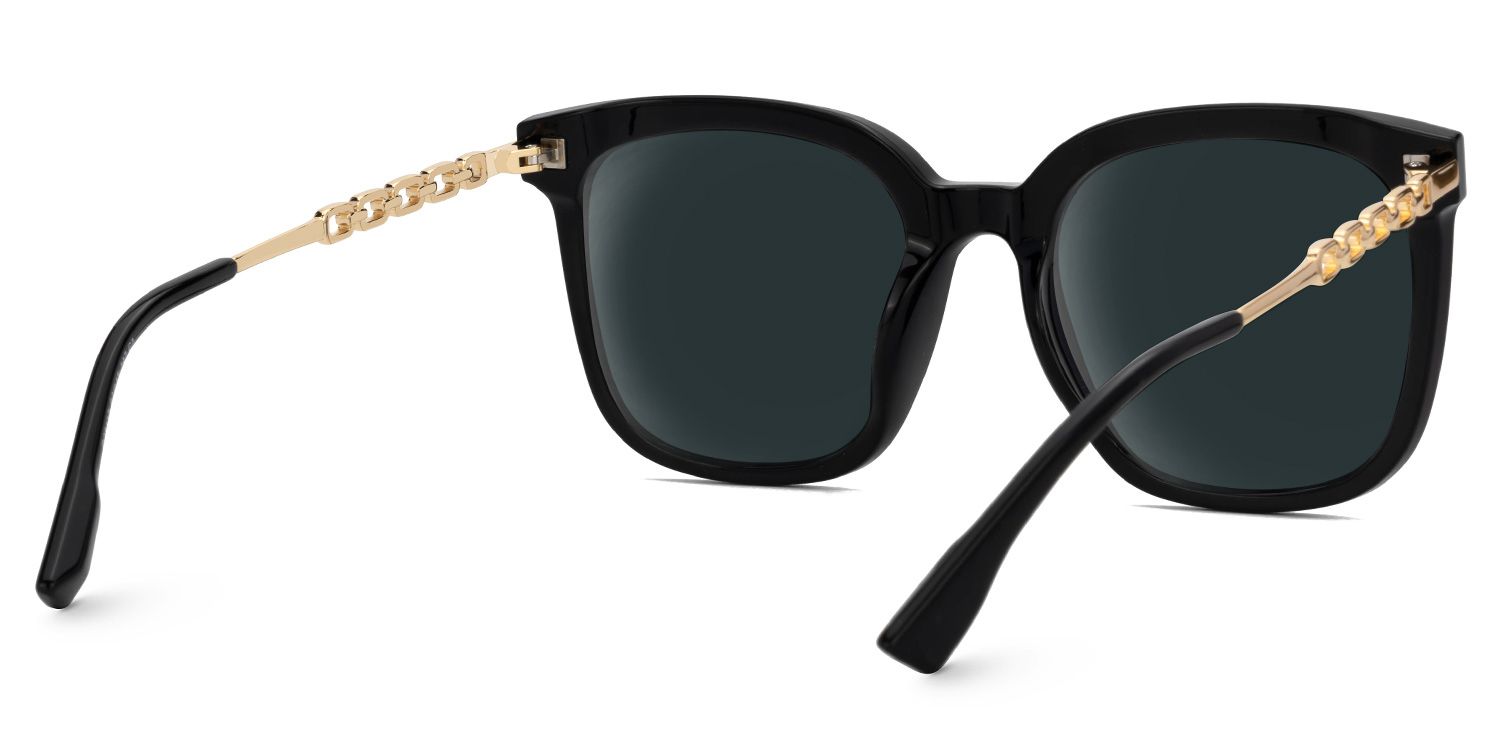 Tammie - Square Black Frame Sunglasses3