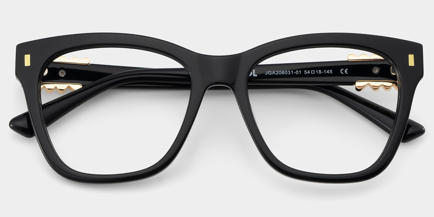 Square Black Eyeglasses- Mae Acetate Frame Glasses1