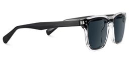 Liam Rectangle Black Clear Sunglasses3