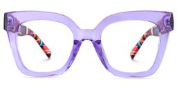 Malcolm Purple Square Glasses0