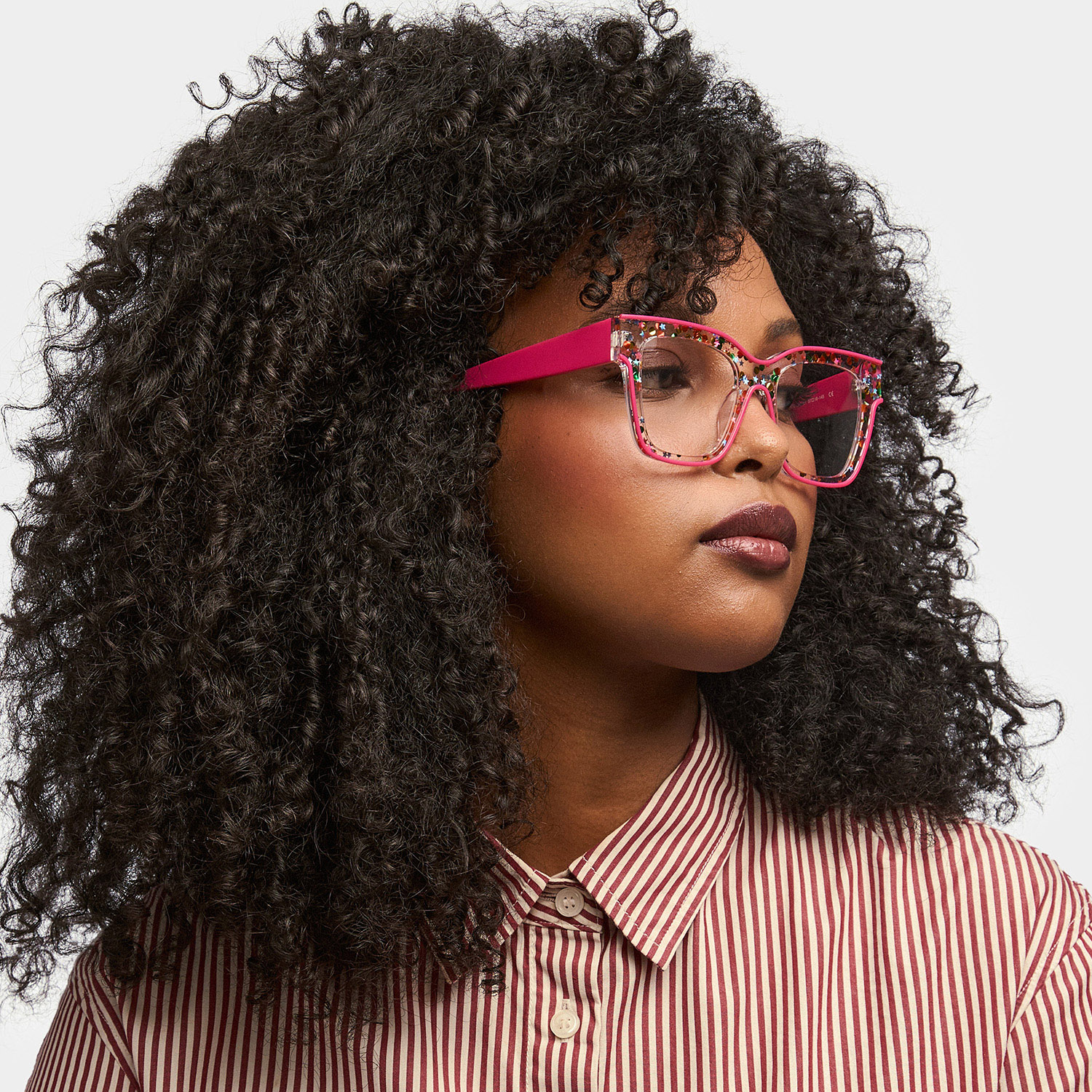 Zerica Eyeglasses in Square Red Rose Eyeglasses | ZEELOOL Canada1