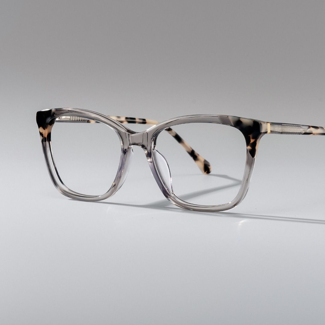 Juno Rectangle Gray Frame Eyeglasses for Woman| ZEELOOL Canada0