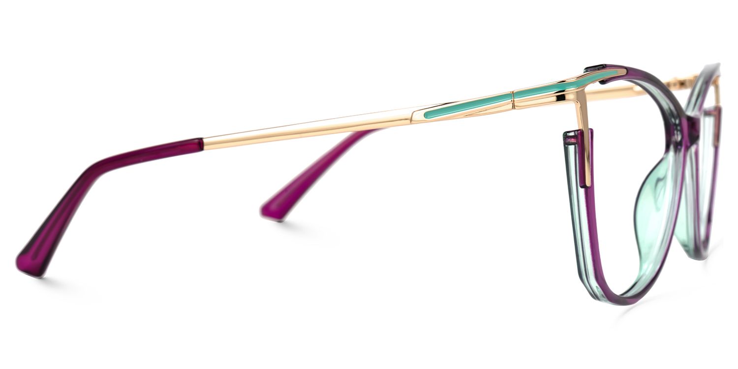 Cateye Yomary Purple Frame Glasses Deals | ZEELOOL Canada2