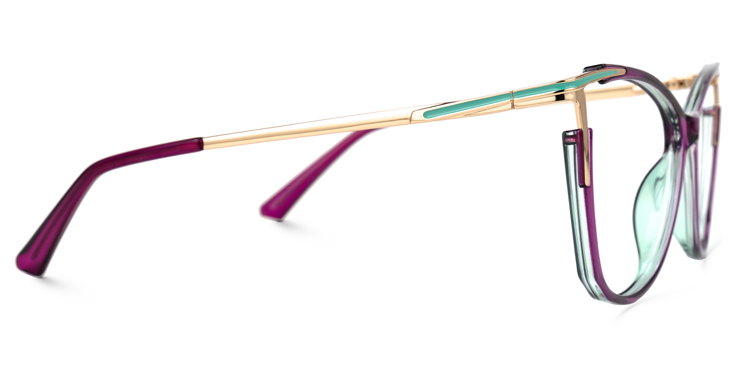Cateye Yomary Purple Frame Glasses Deals | ZEELOOL Canada2