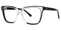 Benguie Square Black Clear Glasses3