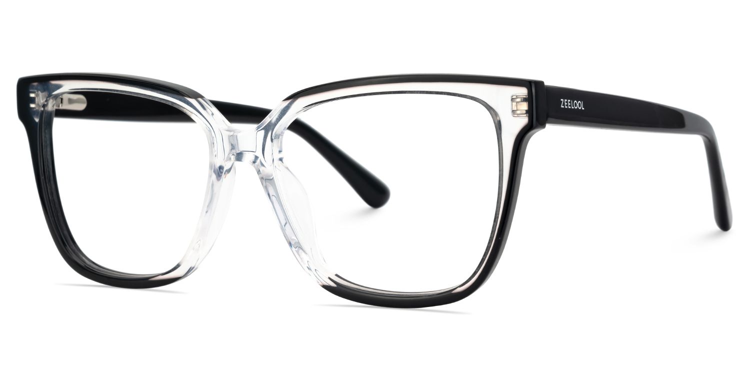 Benguie Black Clear Square Shape Eyeglasses | ZEELOOL Canada3
