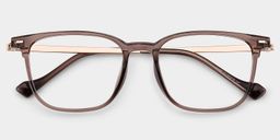 William Rectangle Brown Glasses1