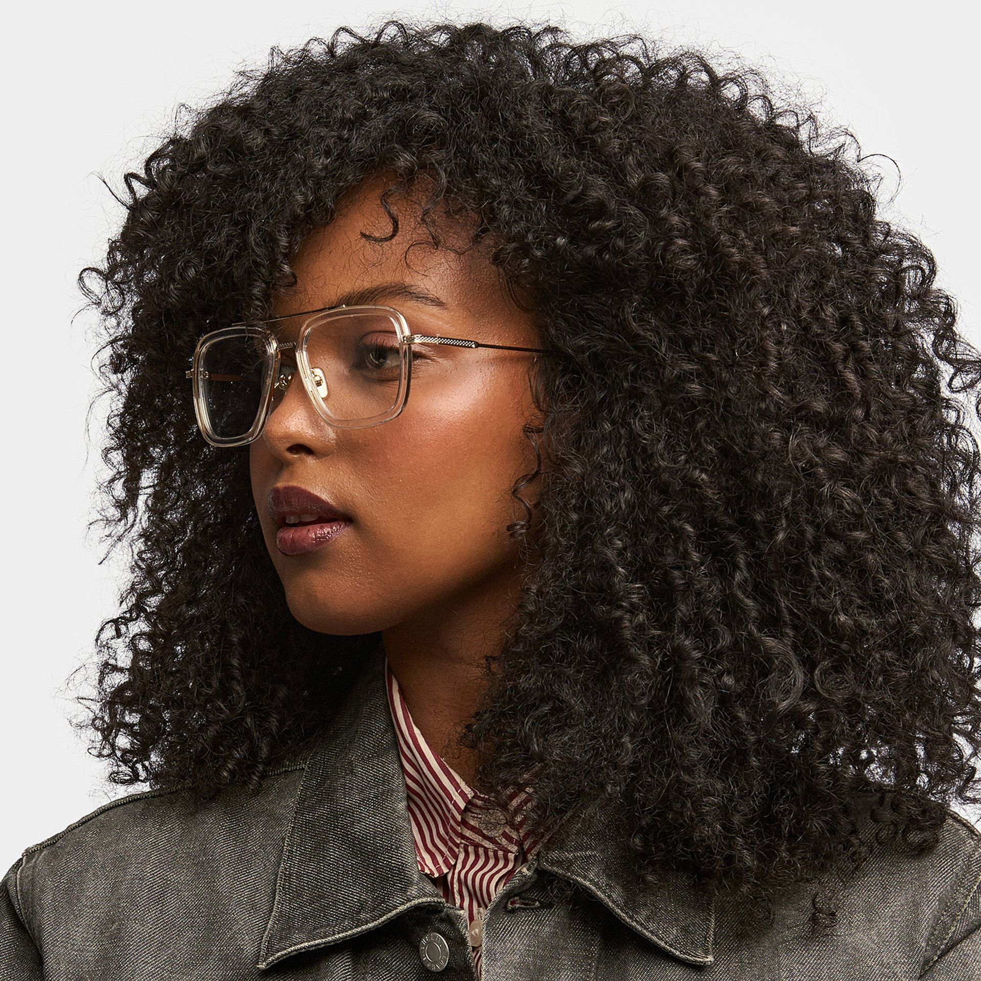 Gifford Aviator Clear Frame Glasses | ZEELOOL Canada1