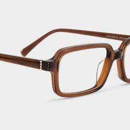 Danielle Brown Rectangle Glasses5