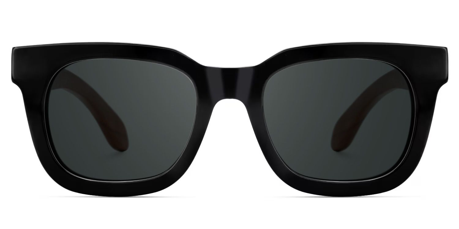 Sam Rectangle Wood Thick Frame Sunglasses for Men | ZEELOOL Canada0