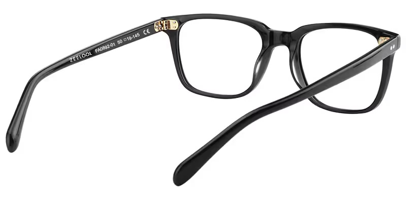 Lamont Rectangle Black Glasses5