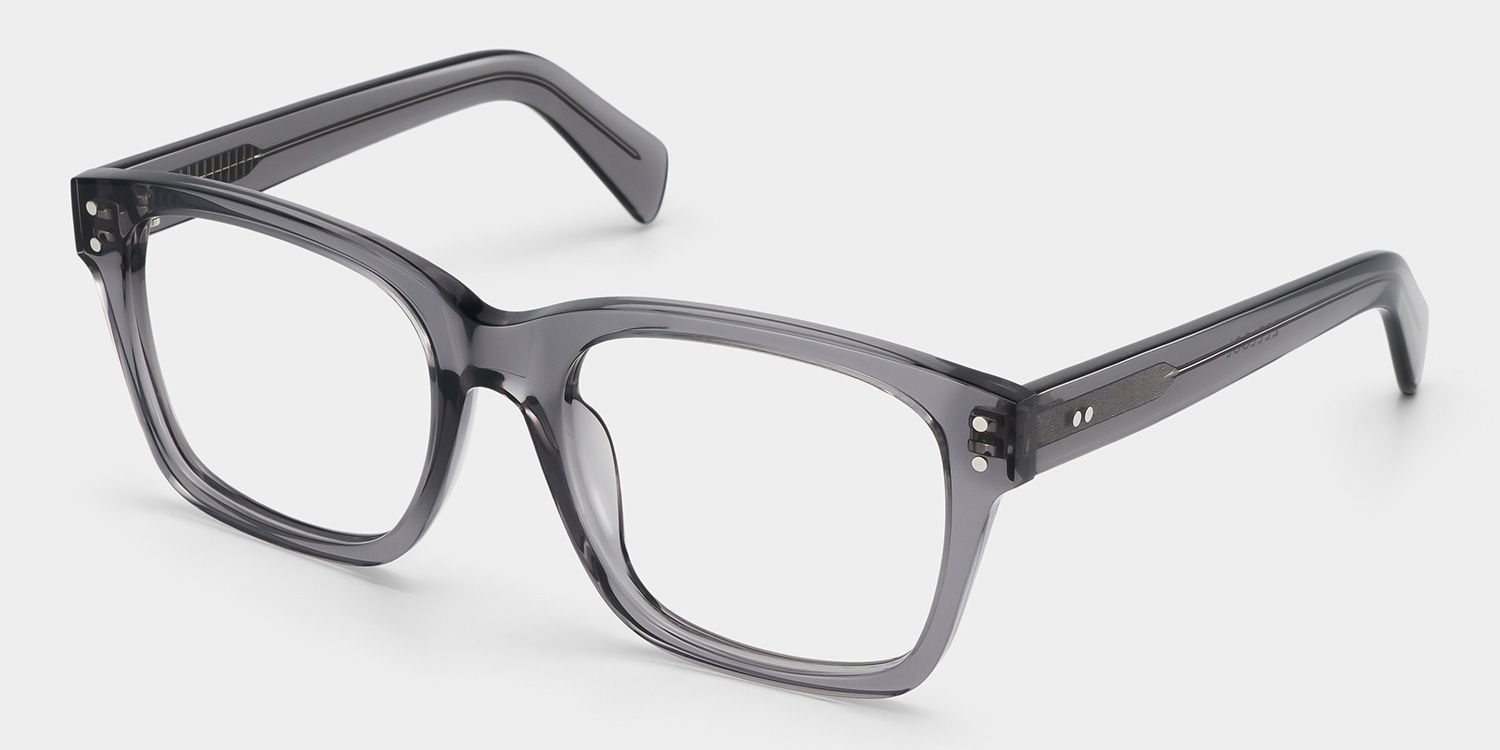 Fussell Square Gray Full-Frame Glasses | ZEELOOL Canada2