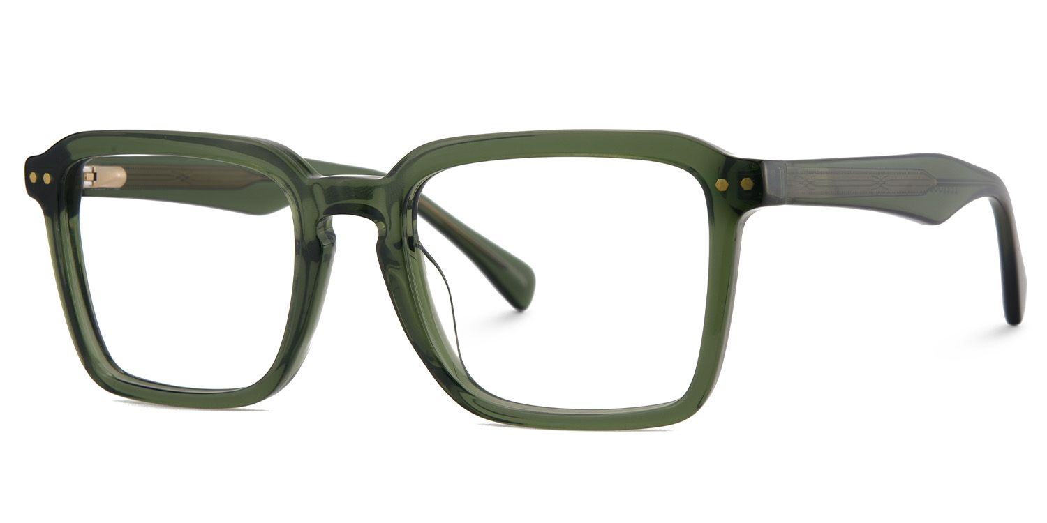 Vickerie Thin Green Glasses in Square Design | ZEELOOL Canada3