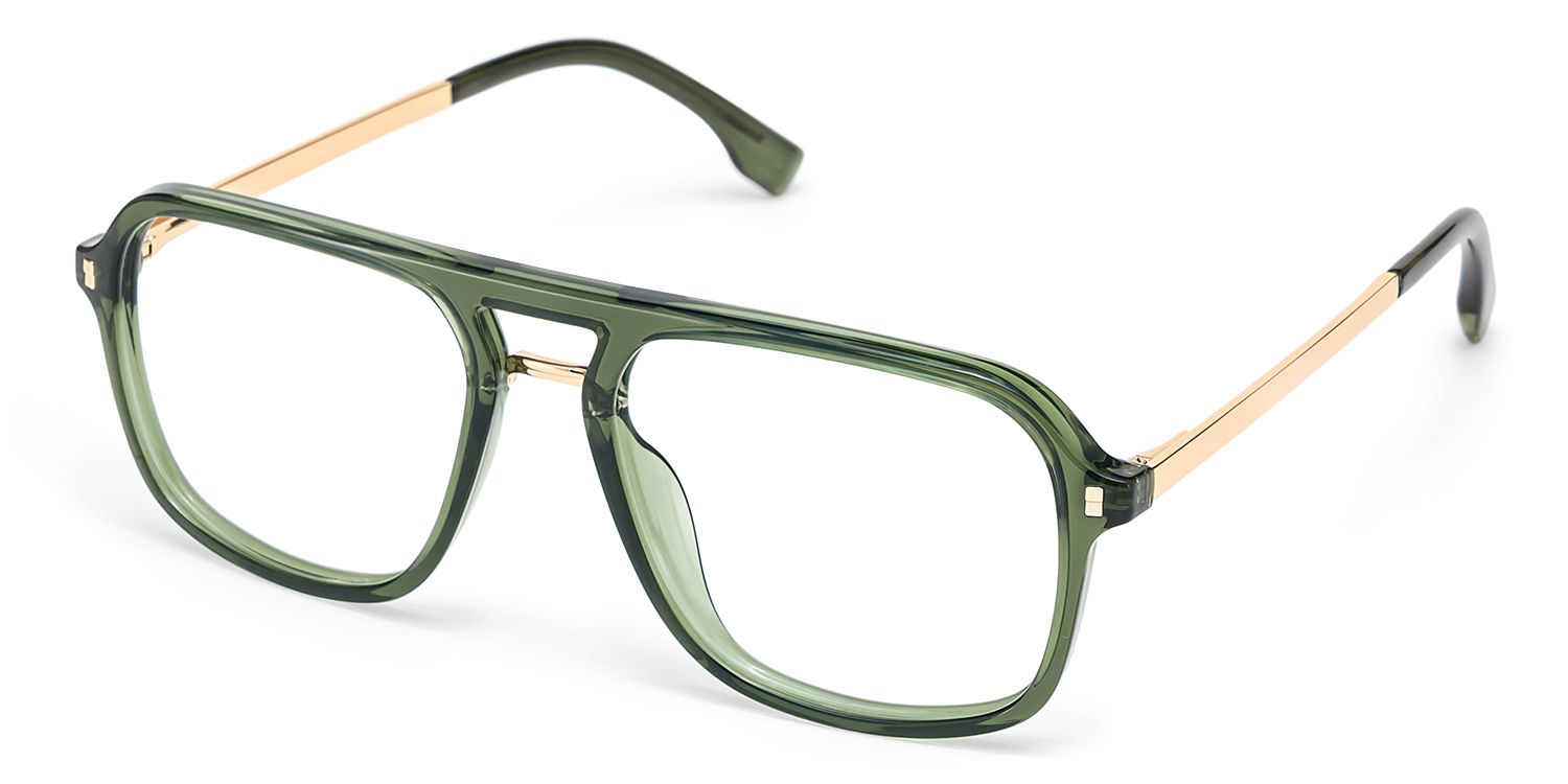 Aviator Kilworth Green Glasses deals -Zeelool Glasses5
