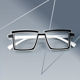 Zephyr Rectangle Black Glasses0