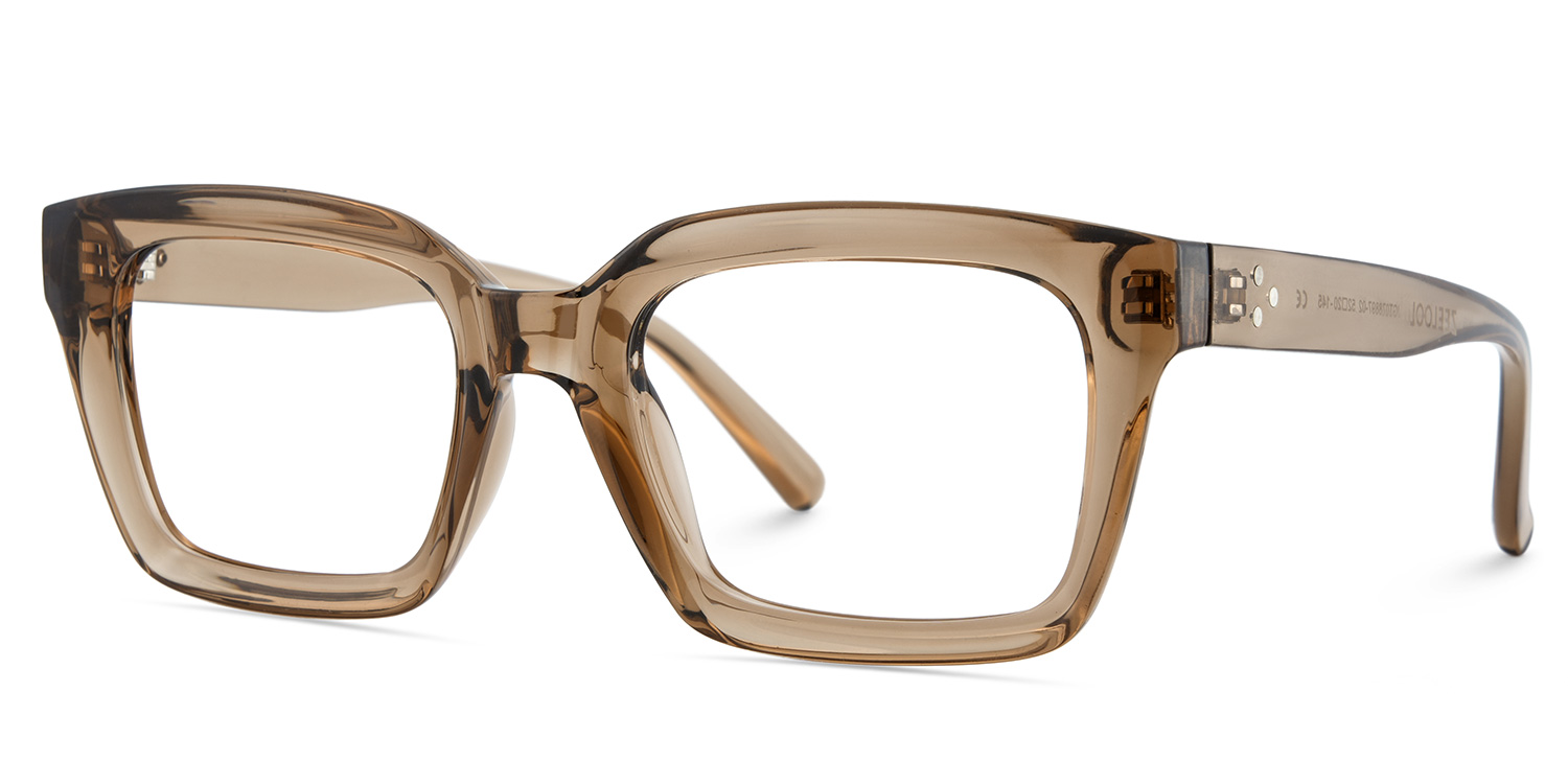 Grover Rectangle Eyeglasses and Champagne Color Frames4