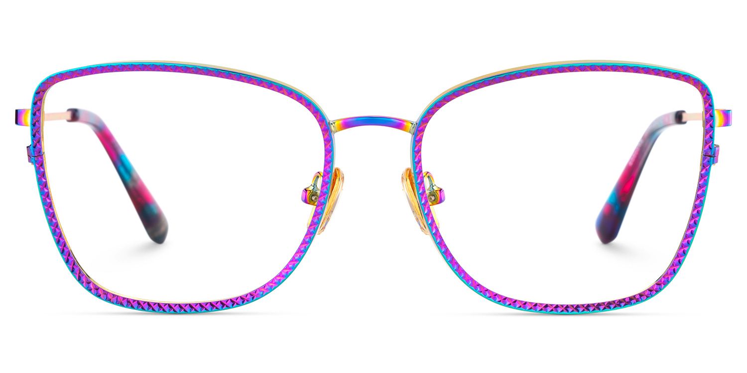Ronan Eyeglasses in Rectangle Iridescent Frame | ZEELOOL Canada0