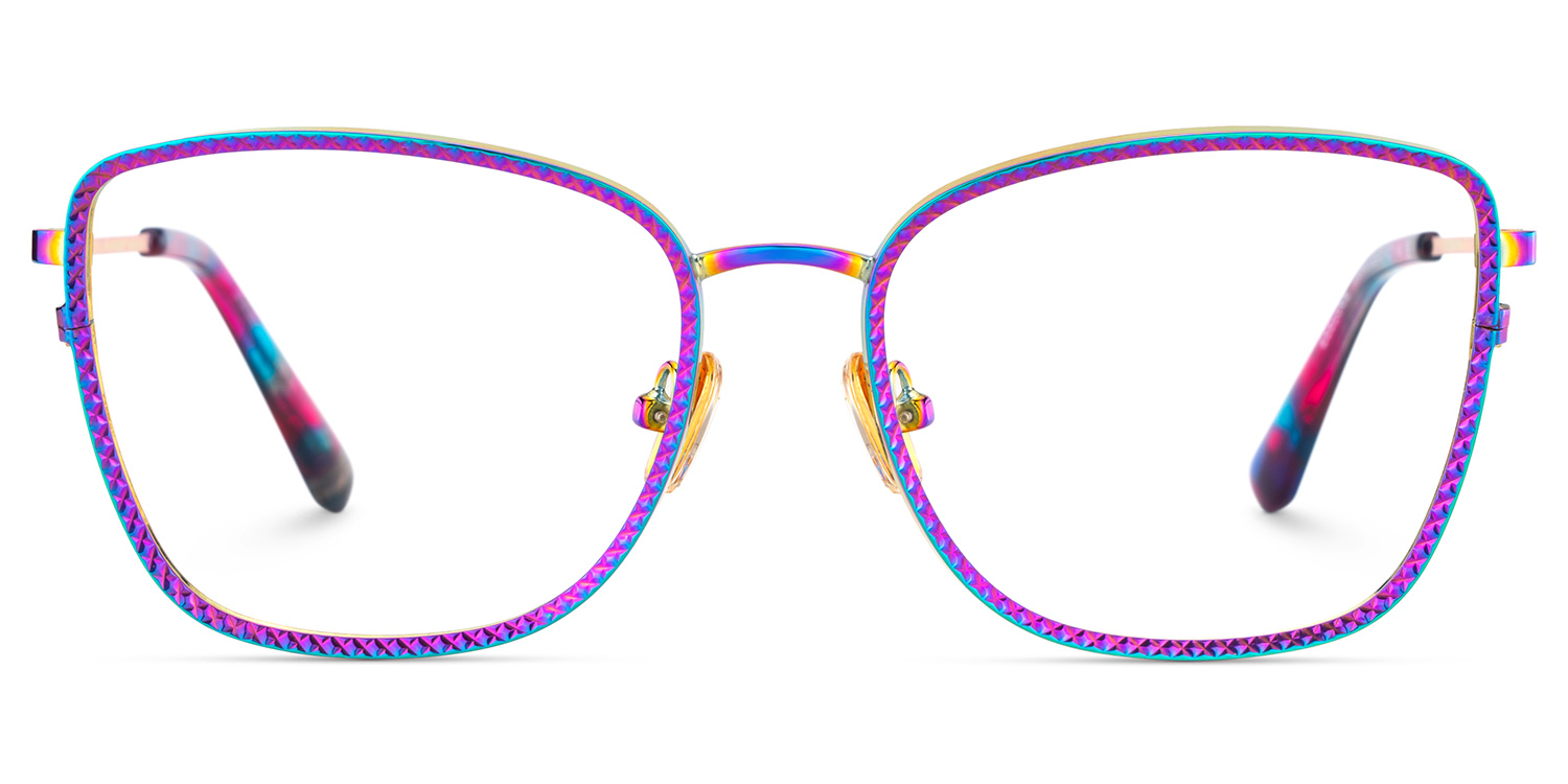 Ronan Eyeglasses in Rectangle Iridescent Frame | ZEELOOL Canada0