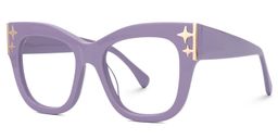 Minfia Purple Square Glasses1