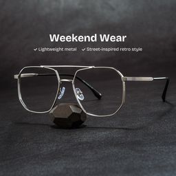 Logan Aviator Silver Glasses0