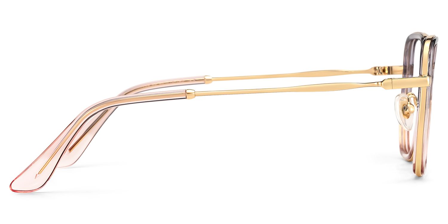 Levi Eyeglasses in Geometric Grey Pink Frame | ZEELOOL Canada4