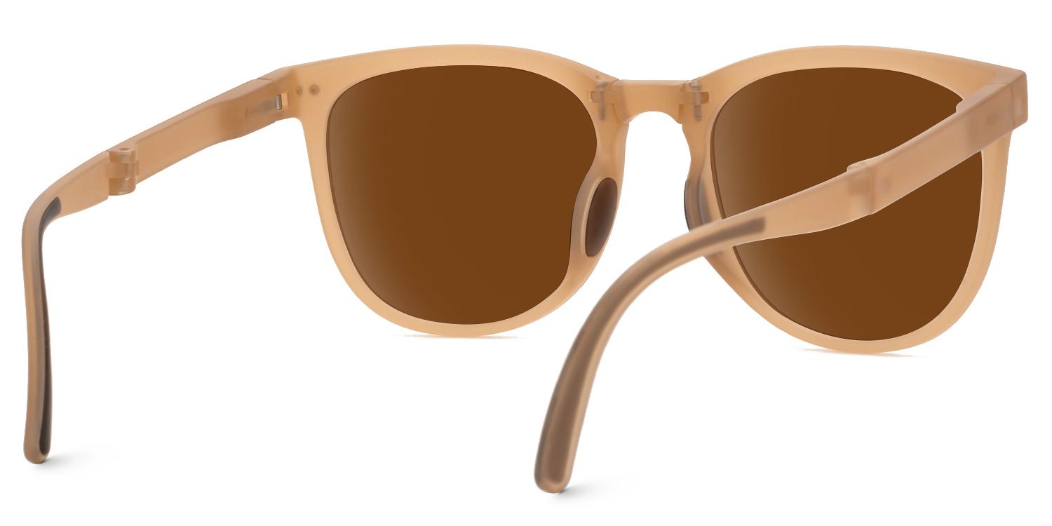 Lindzy Beige Frame Sunglasses with Square Style | ZEELOOL CA4