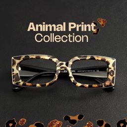 Orduno Rectangle Brown Leopard Glasses0