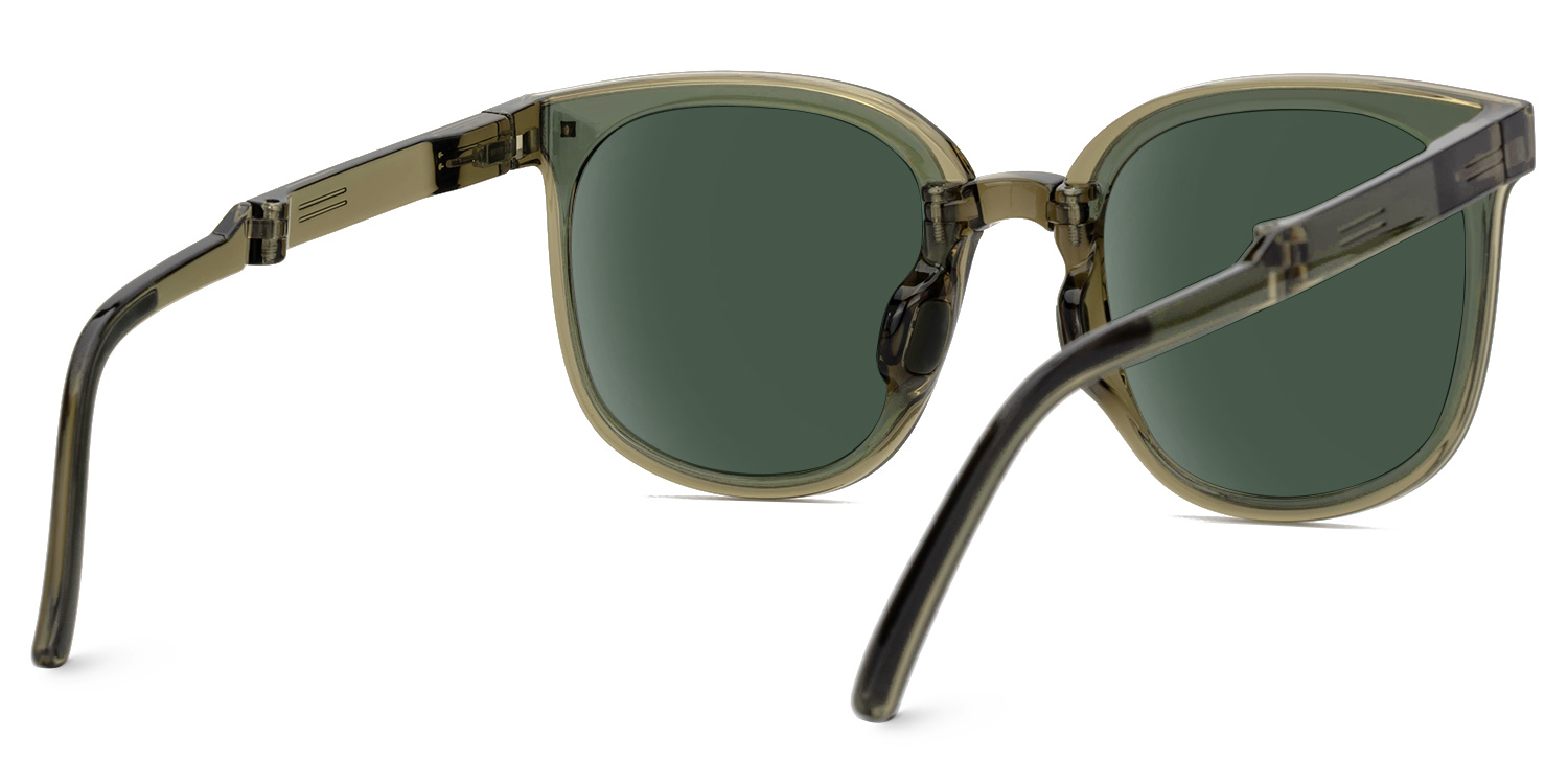 Sulaika TR90 Square Green Sunglasses | ZEELOOL Canada4