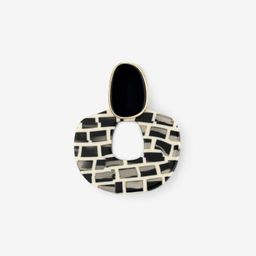 Stylish Black Silver Needle Earrings2