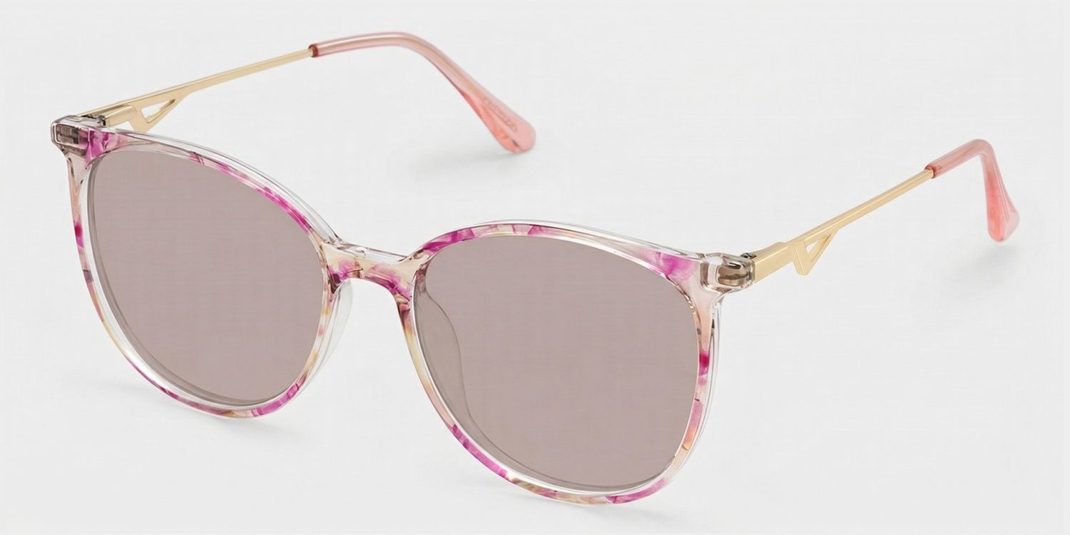 Chanty Petal Pink Round Mixed Glasses for Women | ZEELOOL2