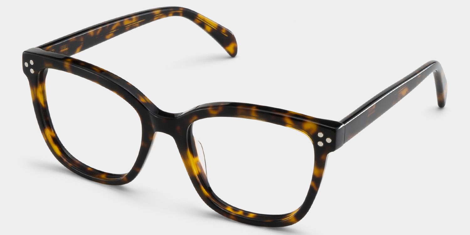 Scarlett Tortoise Frame Glasses with Square Frame Online | ZEELOOL Canada2