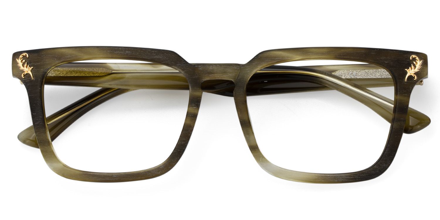 Men's Rectangular Eyeglasses Frames With Brown Color | ZEELOOL Canada2