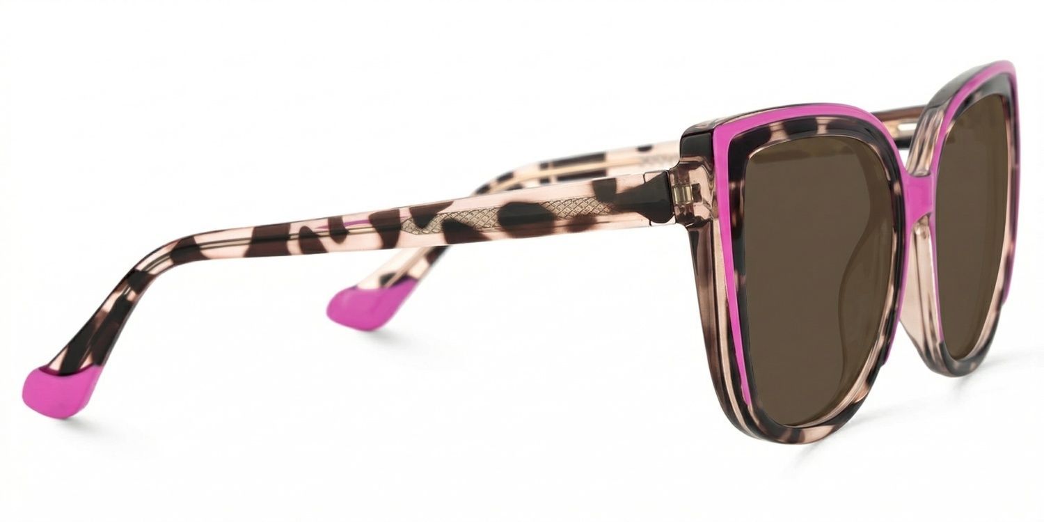 Fenn Cat Eye Pink Tortoise Full Rim Sunglasses | ZEELOOL CA3