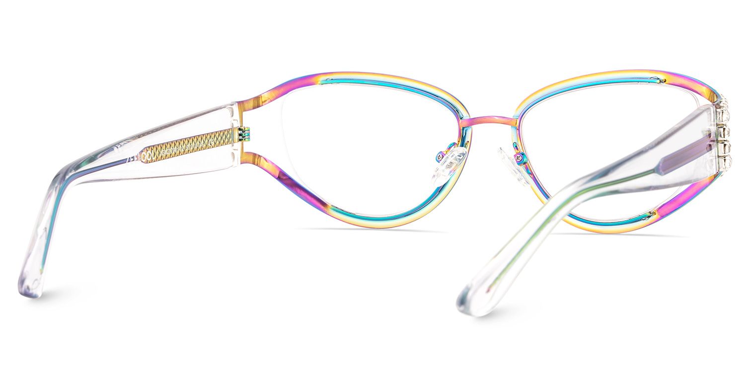 Ladies's Cat Eye Glasses With Shiny Diamonds5