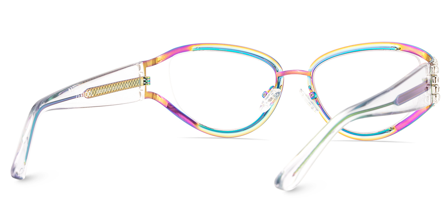 Ladies's Cat Eye Glasses With Shiny Diamonds5