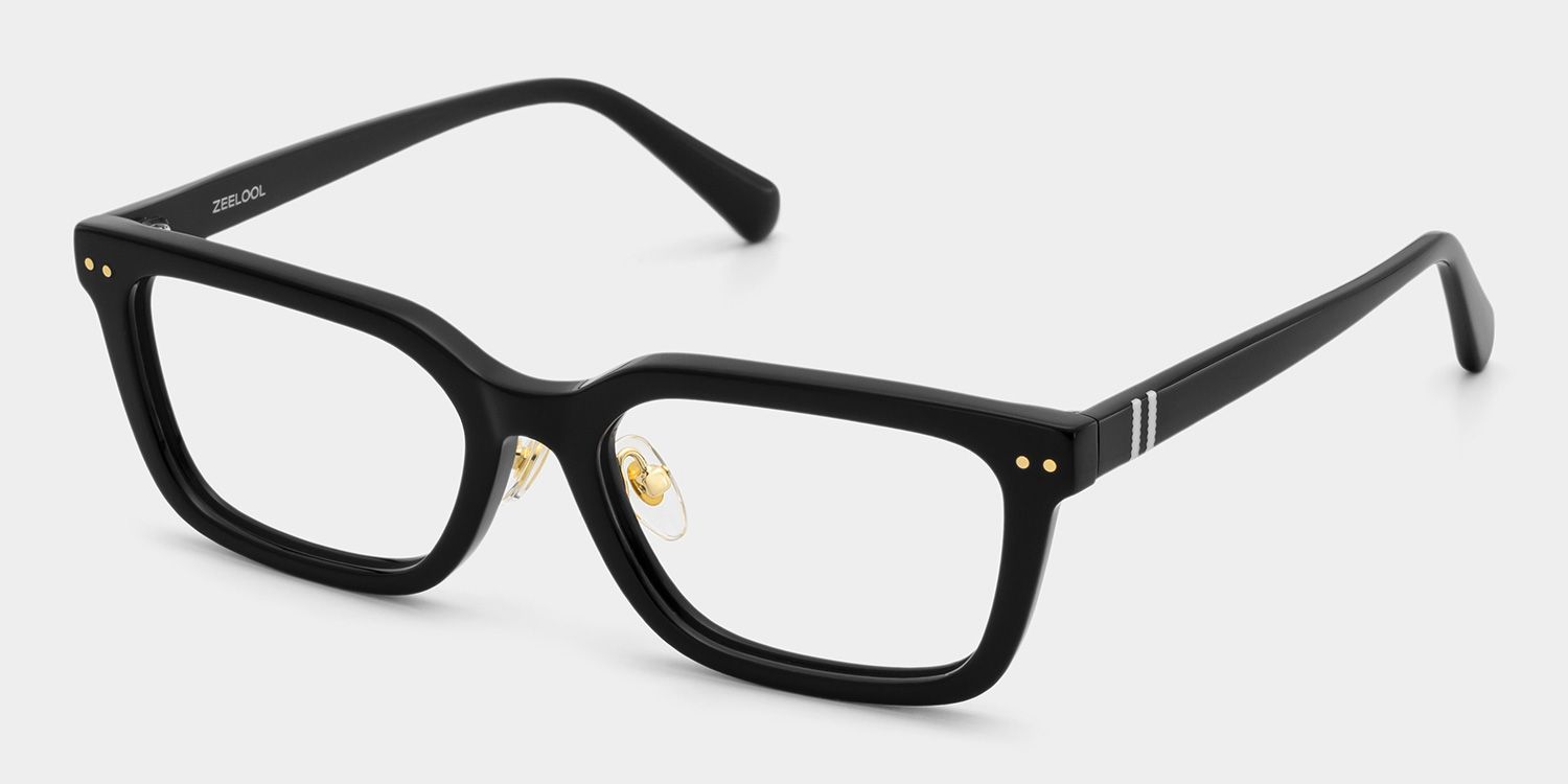 Remy Black Rectangle Glasses | Screen‑Ready Athleisure2