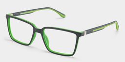 Anthony Rectangle Black Green Glasses2
