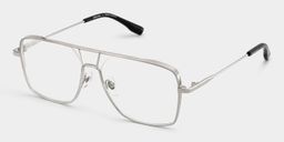 Angular rectangular aviators with a graphic edge.3